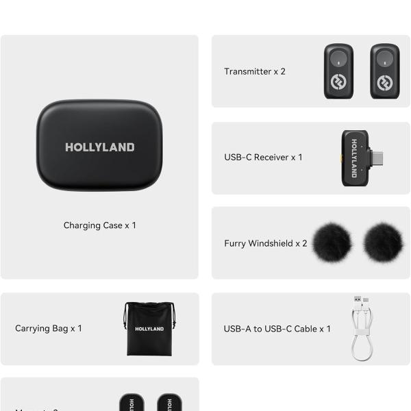 Hollyland LARK A1 - USB C Version - Black