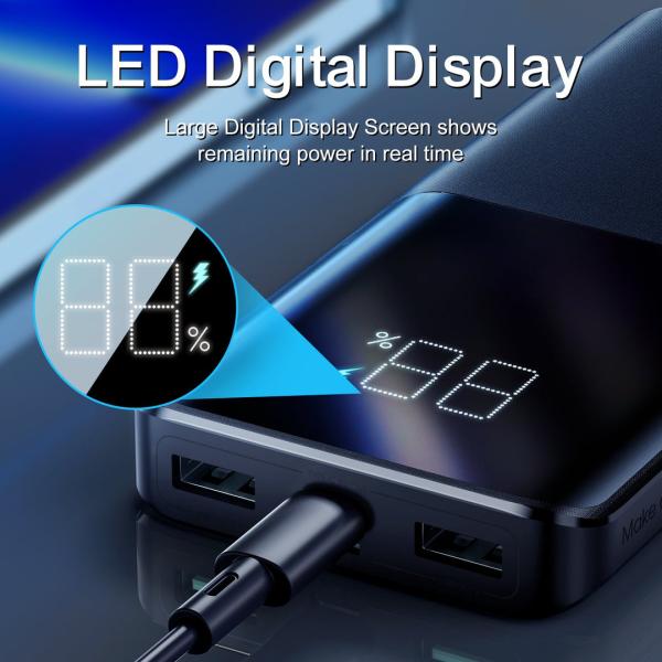 JR - QP191 22.5W LED Fast Charging Power Bank 10000mAh