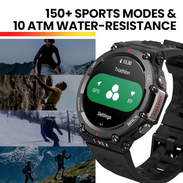 Amazfit T-Rex 2 Smart Watch - Ember Black
