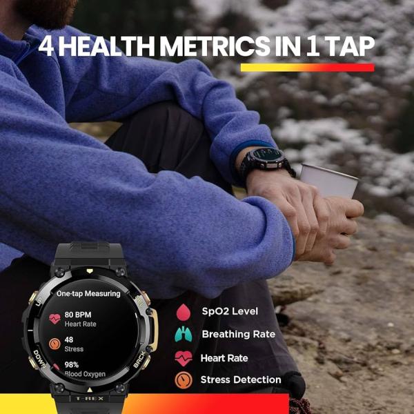 Amazfit T-Rex 2 Smart Watch - Ember Black