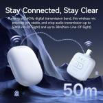 ULANZI A30 Tiny Mic Magnetic Wireless Lavalier Microphone – Noise Cancelling, 20H Battery, 164ft Range for DSLR, iPhone & Android