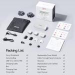 ULANZI A30 Tiny Mic Magnetic Wireless Lavalier Microphone – Noise Cancelling, 20H Battery, 164ft Range for DSLR, iPhone & Android