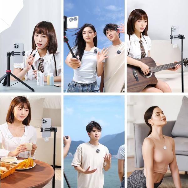 ULANZI A30 Tiny Mic Magnetic Wireless Lavalier Microphone – Noise Cancelling, 20H Battery, 164ft Range for DSLR, iPhone & Android