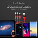 ROCK Hi-Tensile 3-in-1 Fast Charging Cable 1.2m Durable