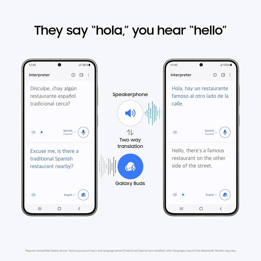 Two-way Interpreter Mode using Galaxy Buds