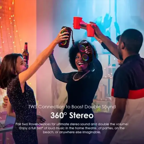 Oraimo Rover OBS-350 Portable Bluetooth Speaker with Heavy Bass & RGB Lights